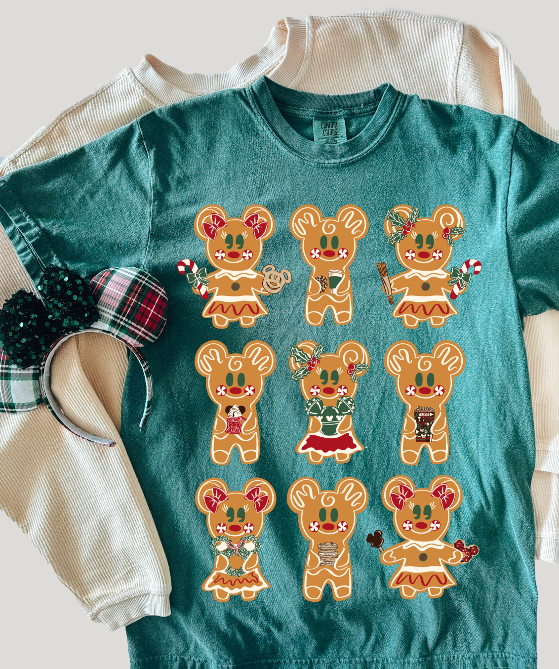 Gingerbread Snacks Tee - Blue Spruce - PREORDER