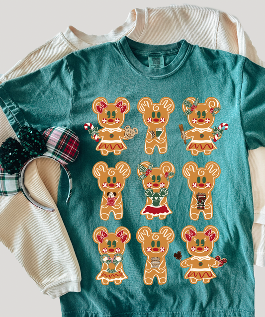 Gingerbread Snacks Tee - Blue Spruce - PREORDER