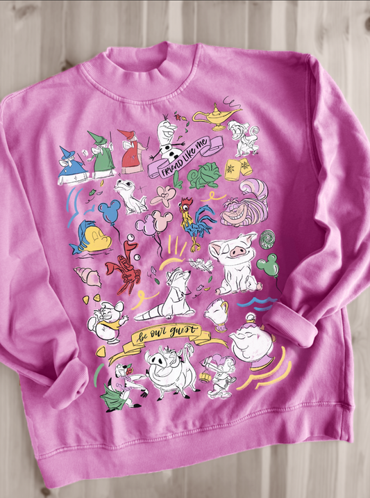 Sidekicks Sketch Nantucket Pullover- Berry- PREORDER