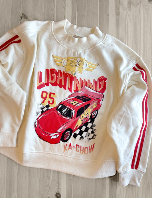 Retro Lightning Varsity Mock Neck Pullover - S, L, XL