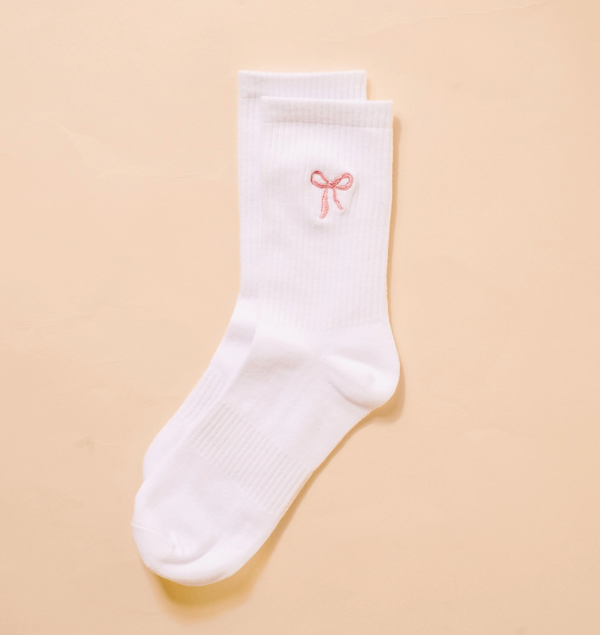 Bow Embroidered Socks