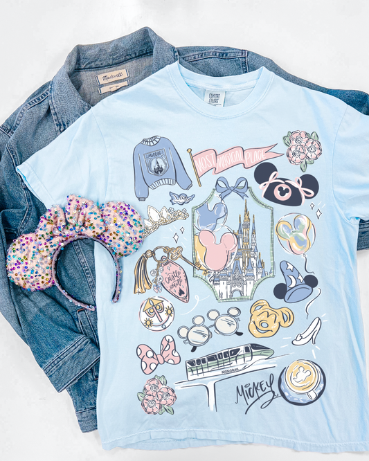 Most Magical Sketch CC Tee - Light Blue -PREORDER