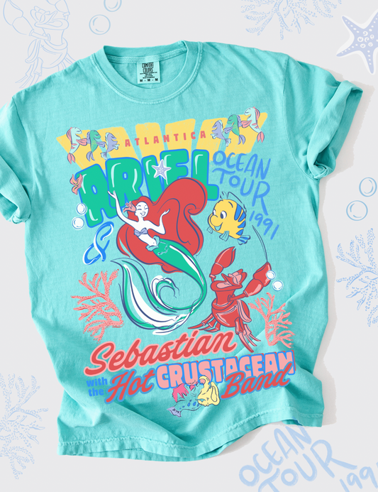 Ariel Ocean Tour Tee - Mint - PREORDER