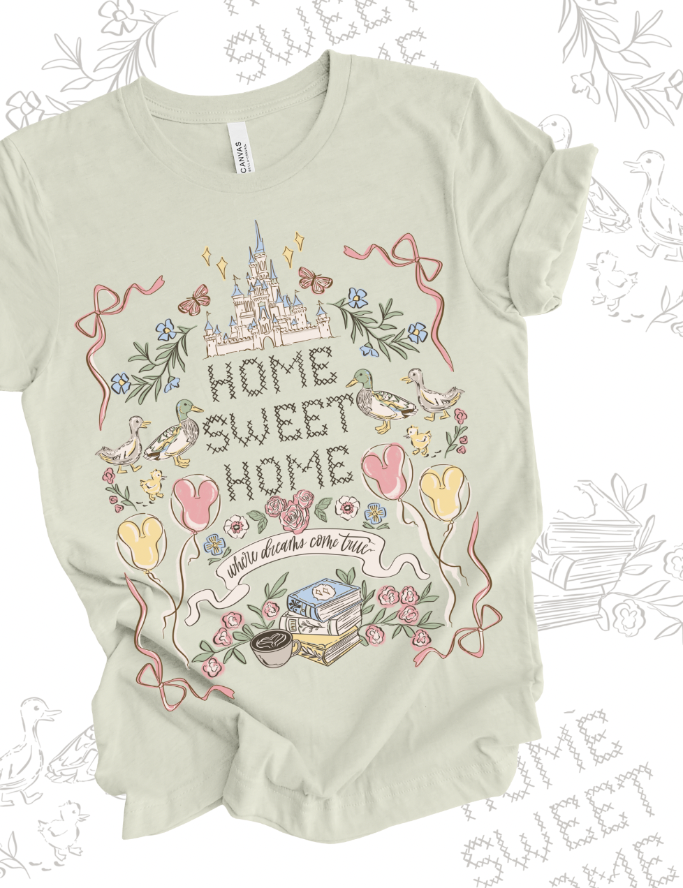 Home Sweet Home Bella Tee - Soft Citron
