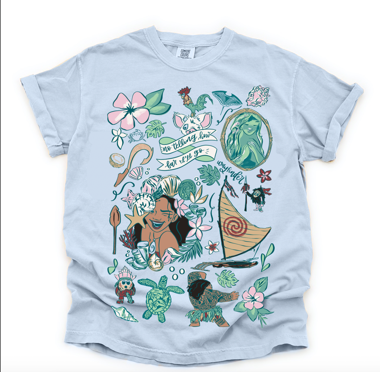 Island Princess Sketch Tee – Hydrangea