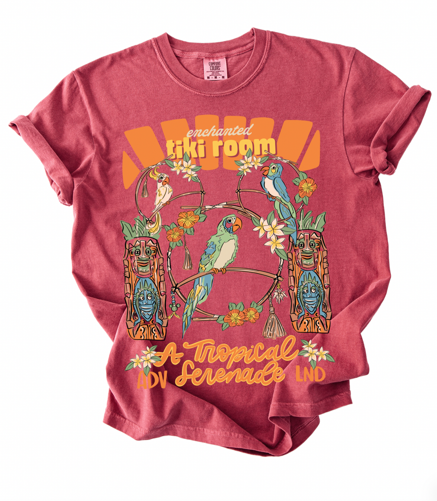 Tiki Birds Tee - Chili - PREORDER