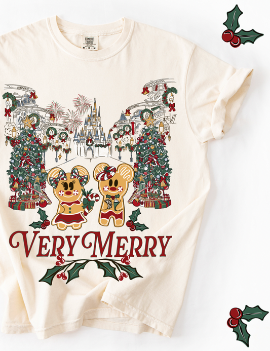 Very Merry Main Street Tee - Ivory - PREORDER