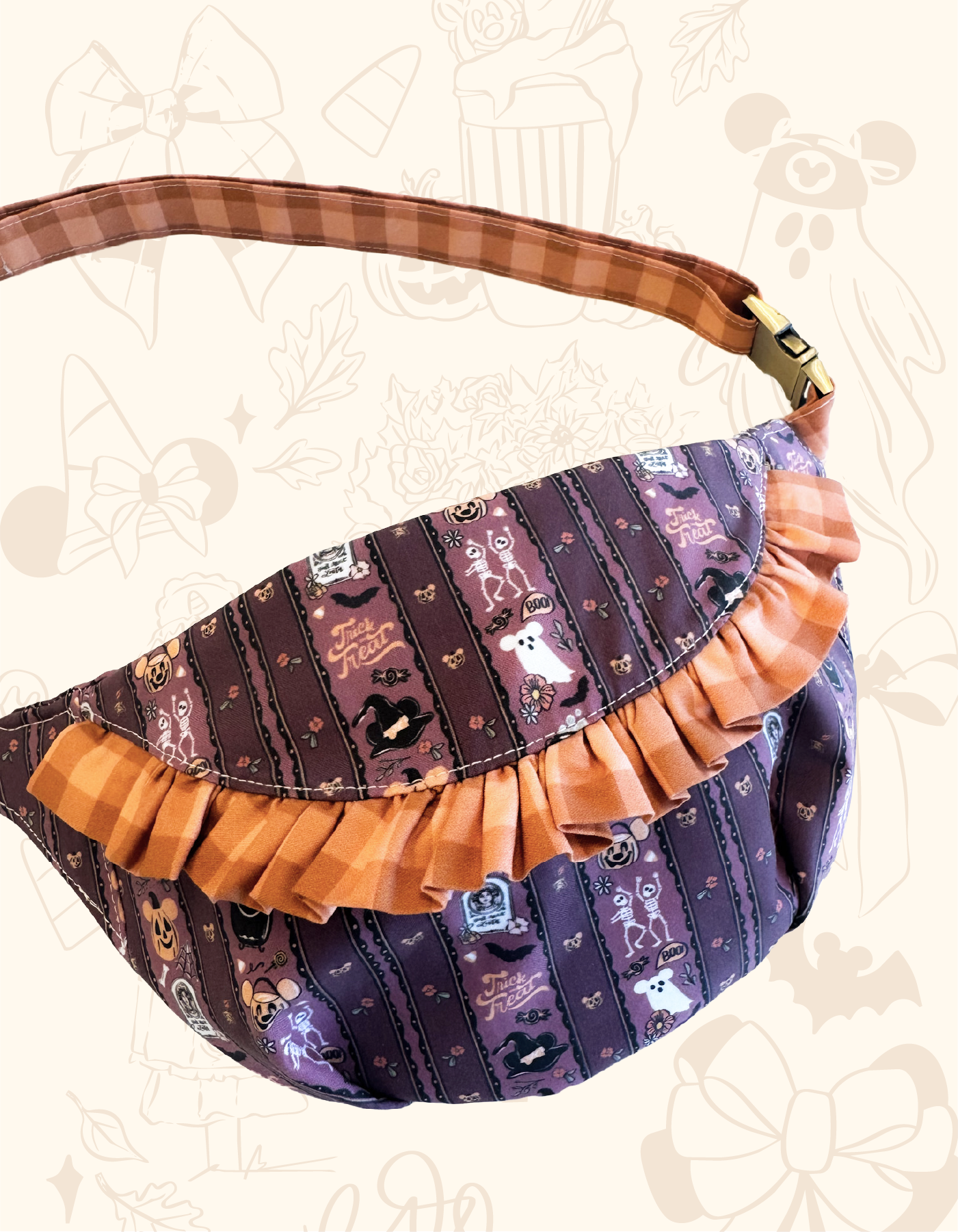 Fall Sophia Ruffle Pack - Trick or Treat Stripe & Pumpkin Pie Gingham - PREORDER