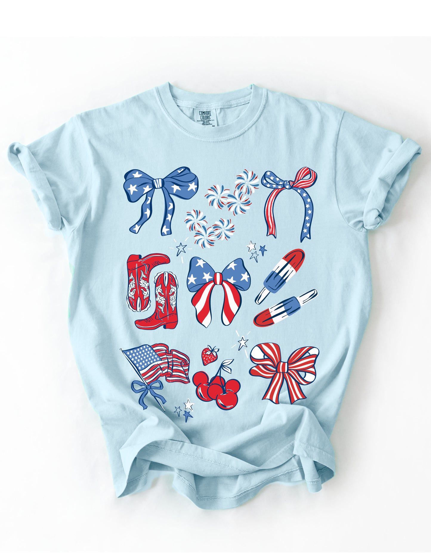 Americana Sketch Tee - Hydrangea - IMPERFECT