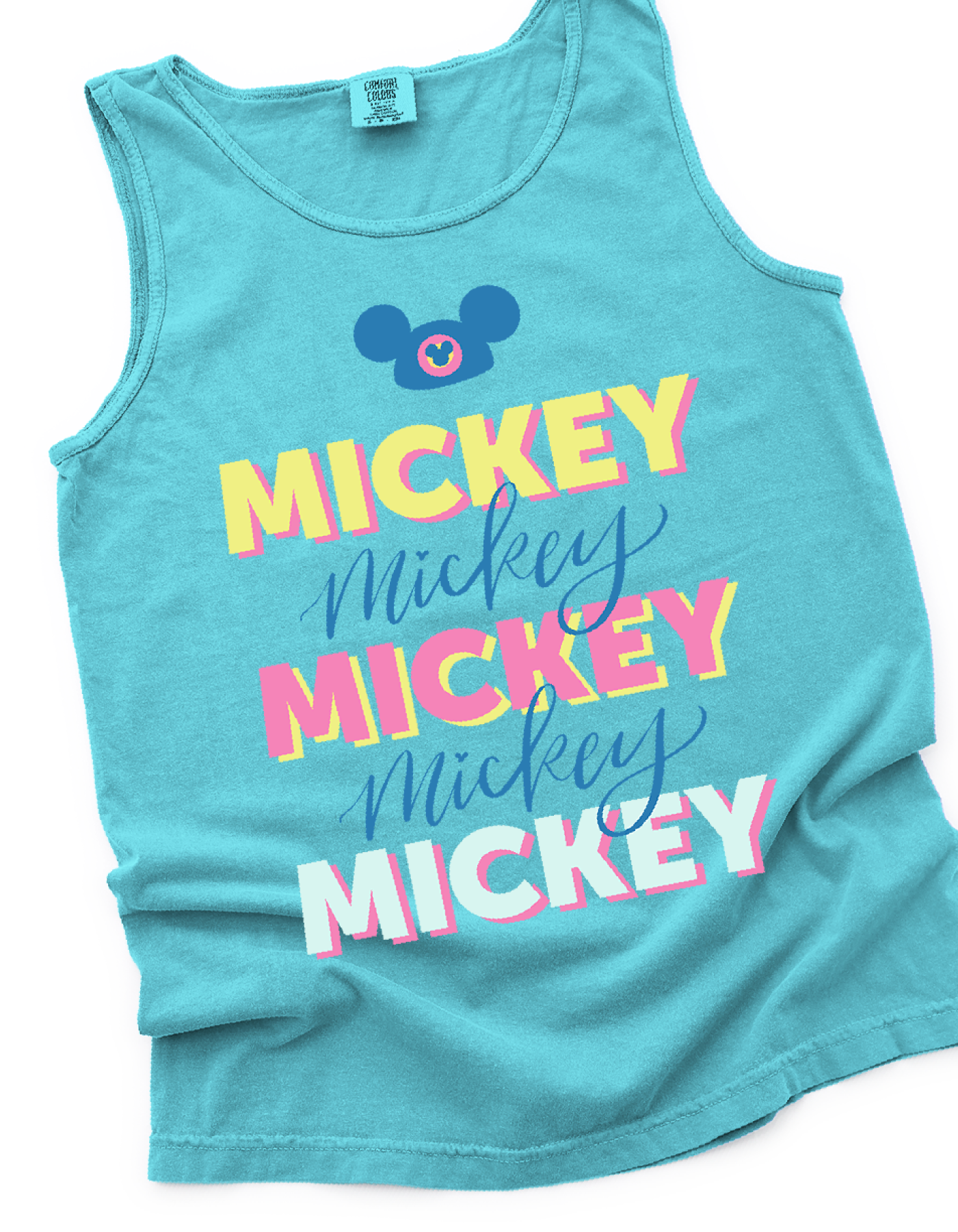Summer Mickey CC Tank - Lagoon - IMPERFECT - L