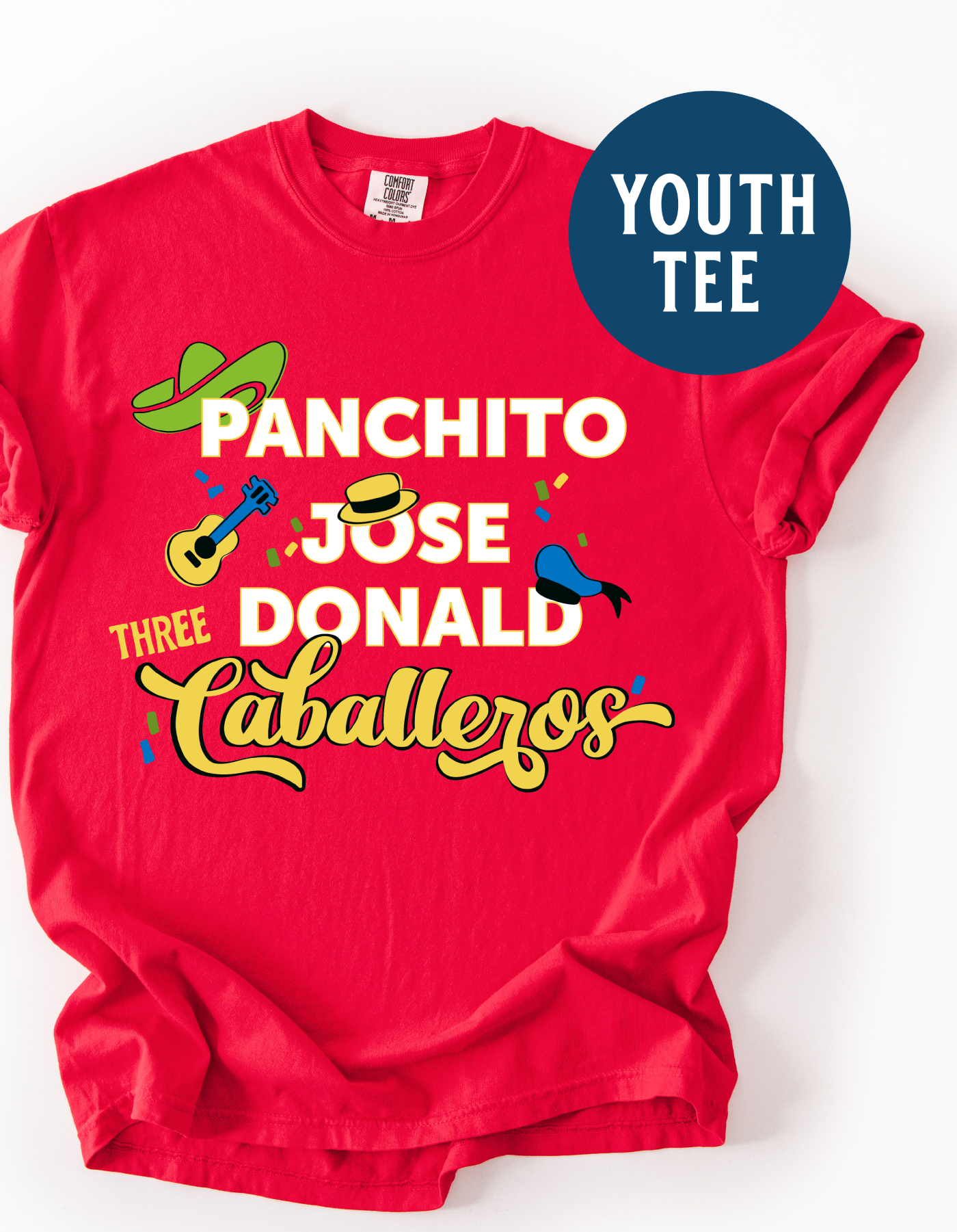 YOUTH Three Caballeros Gildan Tee - Red