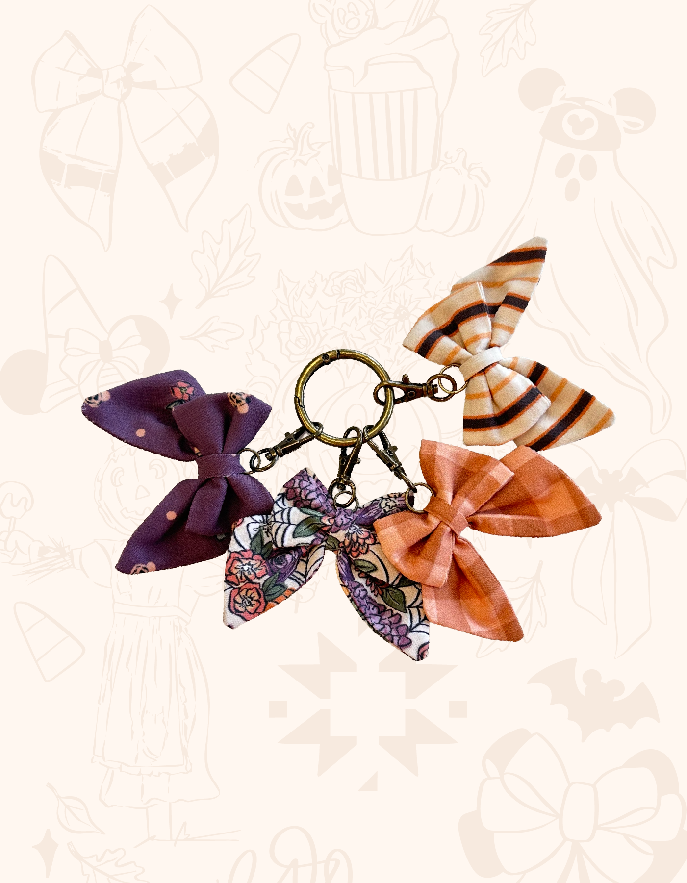 Tiny Bow - Fall Floral Daylight - PREORDER