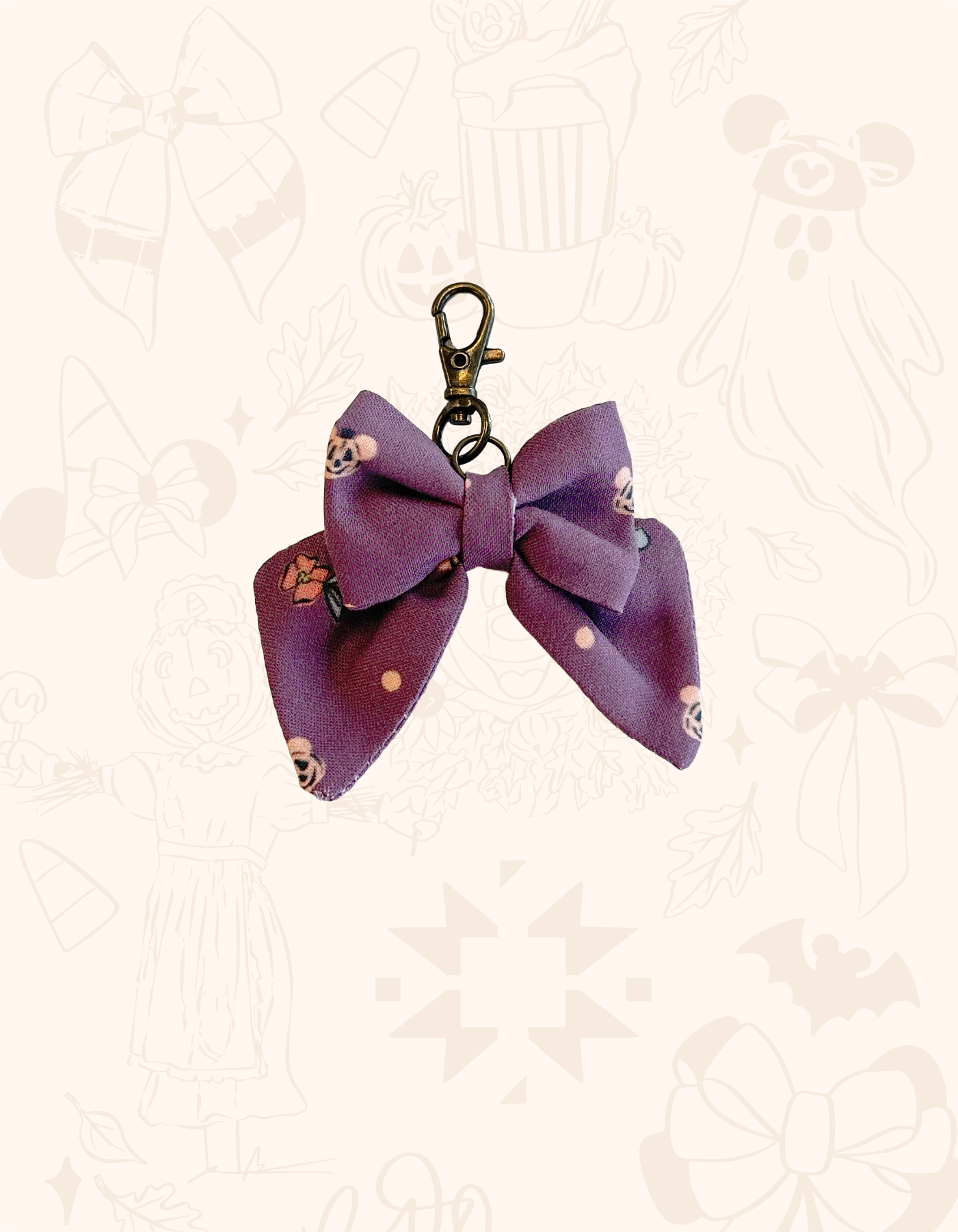 Tiny Bow - Pumpkin Dot - PREORDER