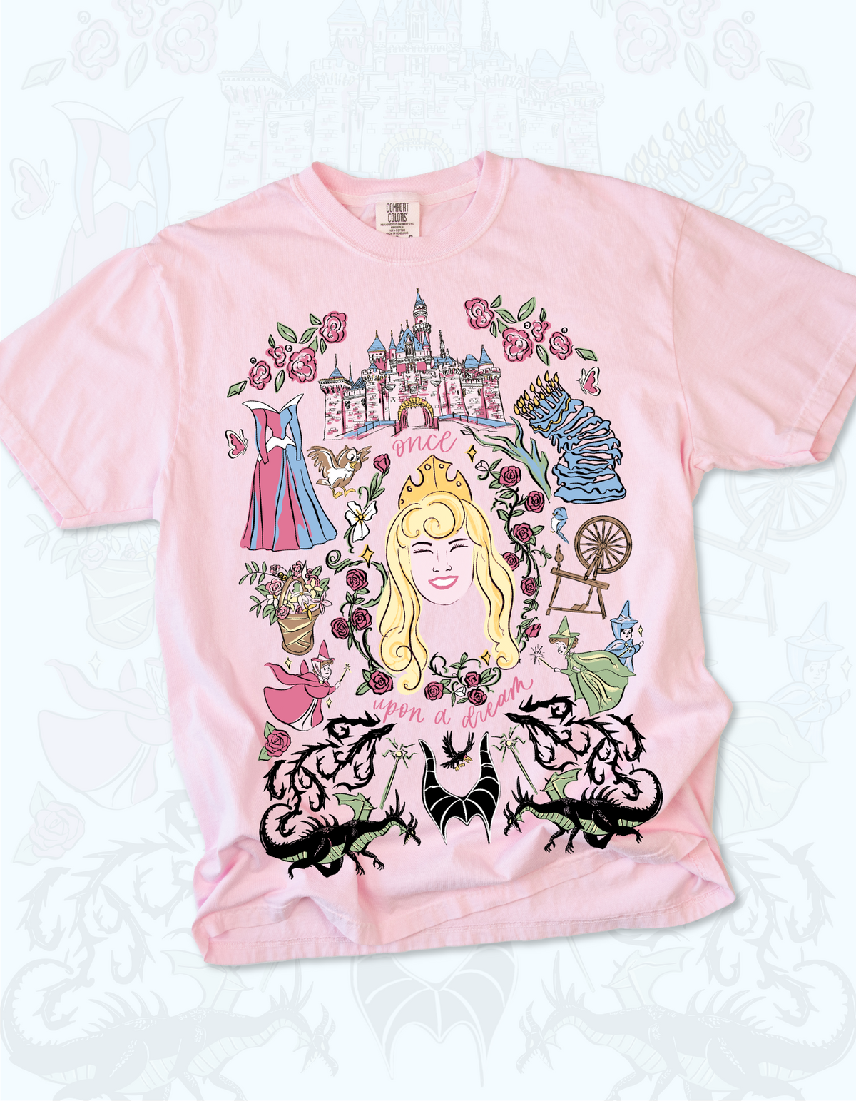 Briar Rose Sketch Tee - Blossom
