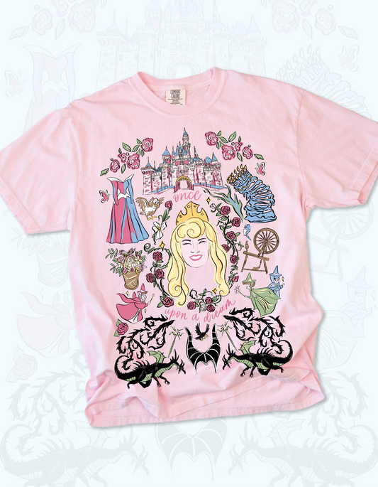 Briar Rose Sketch Tee - Blossom - PREORDER