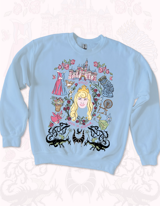 Briar Rose Sketch Sweatshirt - Light Blue - PREORDER