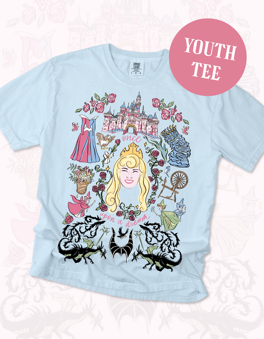 YOUTH Briar Rose Sketch Tee - Chambray - PREORDER