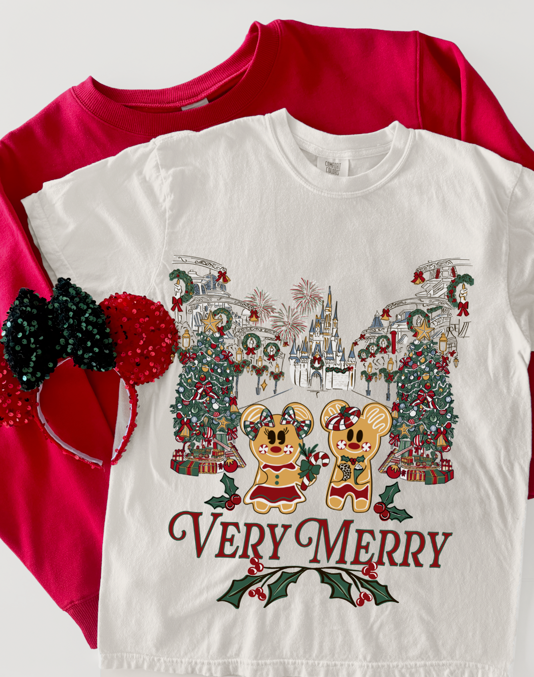 Very Merry Main Street Tee - Ivory - PREORDER