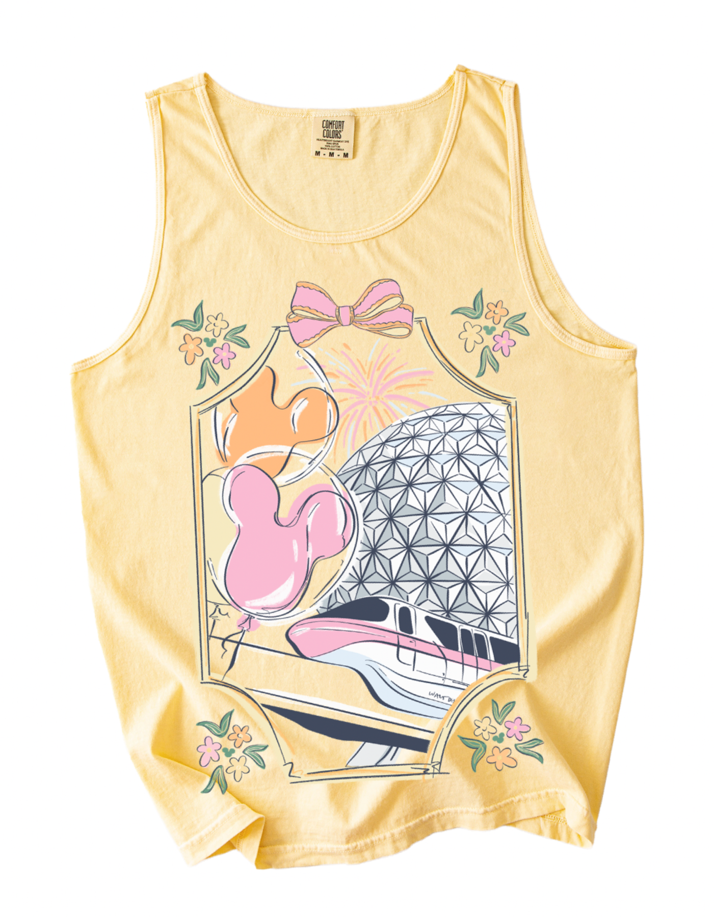 EPCT Bows and Borders CC Tank - Butter - IMPERFECT - XL