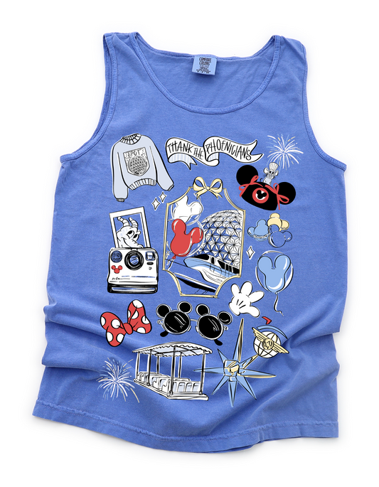 A World of Discovery CC Tank - Flo Blue
