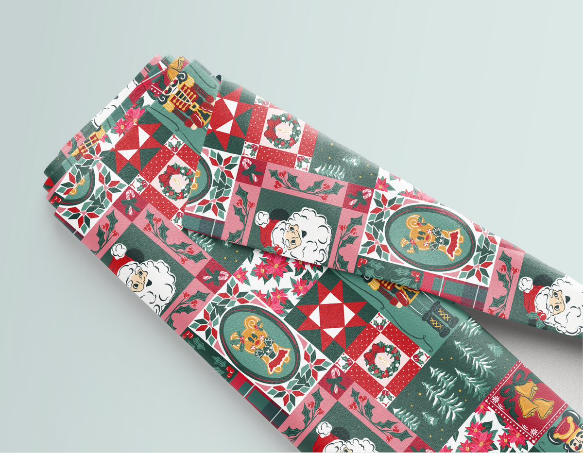 Yuletide Patchwork Fabric - PREORDER