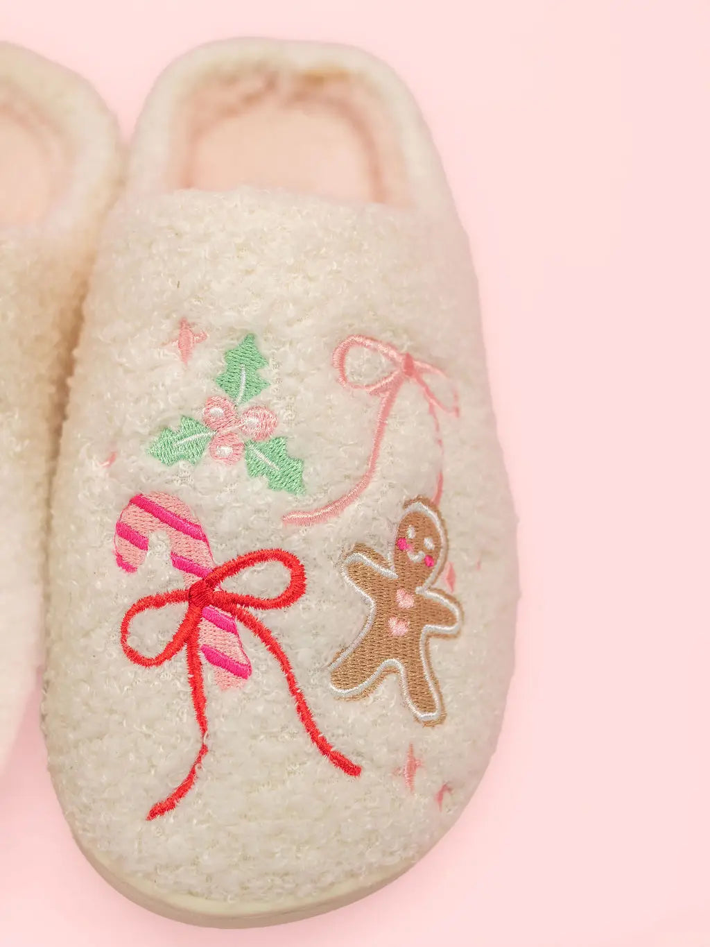 Gingerbread Bows Slippers - PREORDER
